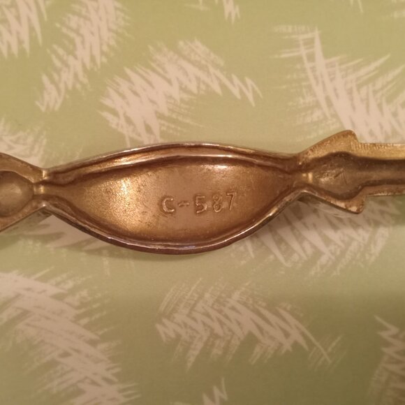 3 vintage mcm atomic drawer handles - Picture 3 of 4